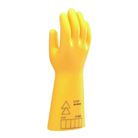 Paire de gants isolants 500V - Taille 9 - Latex - Jaune