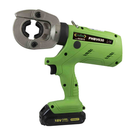 Presse de sertissage sur batterie - 60Kn - Avec batterie - Gris/Vert