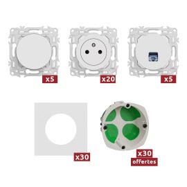 Probox appareillage + RJ45 Odace 2025 - Schneider Electric - Blanc