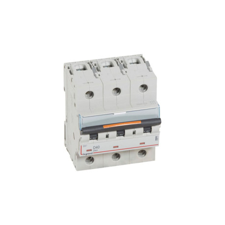 Disjoncteur DX³ 25kA arrivée haute et départ bas à vis 3P 400V~ - 40A - courbe D - 4,5 modules