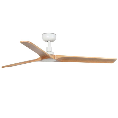 Ventilateur de plafond blanc et pin HEYWOOD L