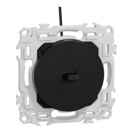 Va-et-Vient / Interrupteur / Poussoir à levier lumineux Odace Schneider Electric - LED verte 0.15mA - 10AX - Noir