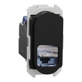 Module prise RJ45 Odace Schneider Electric - Cat.6 - STP - Avec enjoliveur - Noir