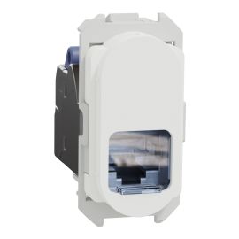 Module prise RJ45 Odace Schneider Electric - Cat.6 - STP - Avec enjoliveur - Blanc