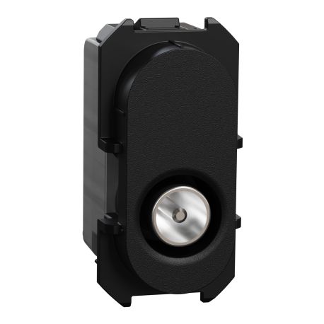 Module prise TV Odace Schneider Electric - Sortie Coaxiale - Avec enjoliveur - Noir