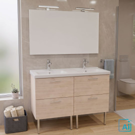 Pack Meuble de Salle de Bain 120 cm complet avec vasque et robinetterie