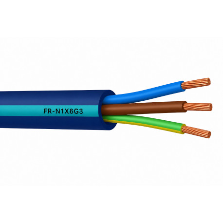 Câble électrique ERP rigide FR-N1X6G3 3G6 mm²