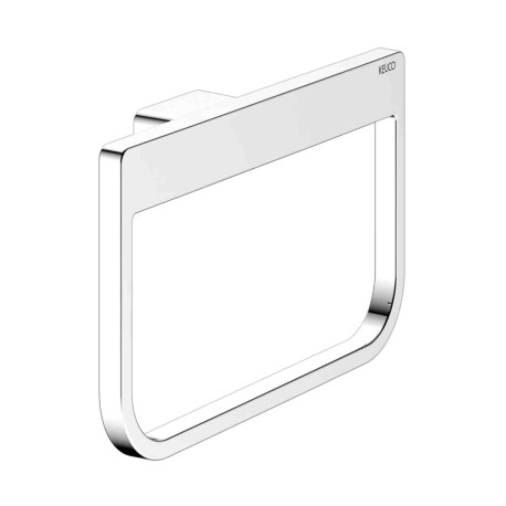 Porte-serviettes anneau Aveno - Pivotant - L.240mm - A visser ou à coller - Chromé