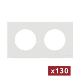 Pack de 130 plaques Odace Schneider Electric - 2 postes - Entraxe 71mm - Blanc