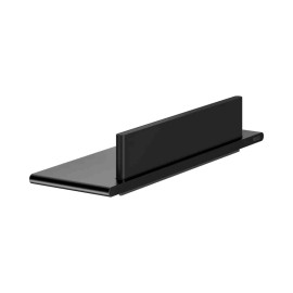 Tablette de douche murale avec raclette Aveno - Rectangulaire - A visser ou à coller - Noir mat
