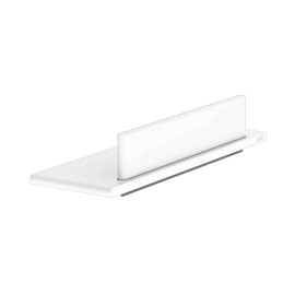 Tablette de douche murale avec raclette Aveno - Rectangulaire - A visser ou à coller - Blanche