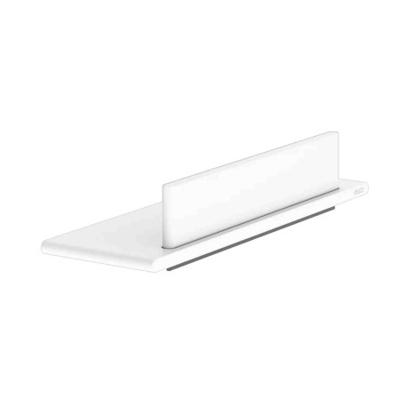 Tablette de douche murale avec raclette Aveno - Rectangulaire - A visser ou à coller - Blanche