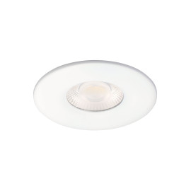 Spot LED encastrable Atlas Aric - 5W - 3CCT 2700/3000/4000K - Rond - Blanc - Dimmable