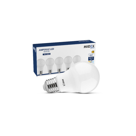 Lot de 5 Ampoules LED E27 10W 1150lm 4000K
