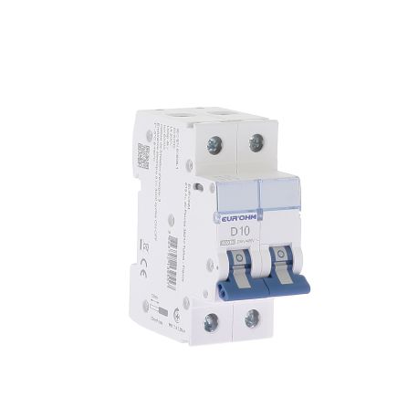 Disjoncteur divisionnaire 10A RX Protect Eur'Ohm - 4P - Courbe D - 6kA - Connexion vis/vis