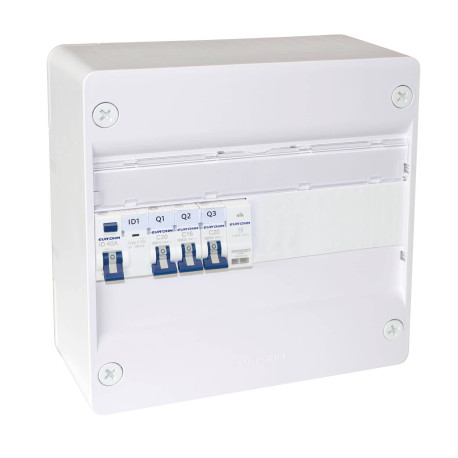 Tableau électrique Green'Ohm PV Evo Eur'Ohm - 1Rx13M - 3 à 4KW - IP20 - Blanc - Pré-câblé