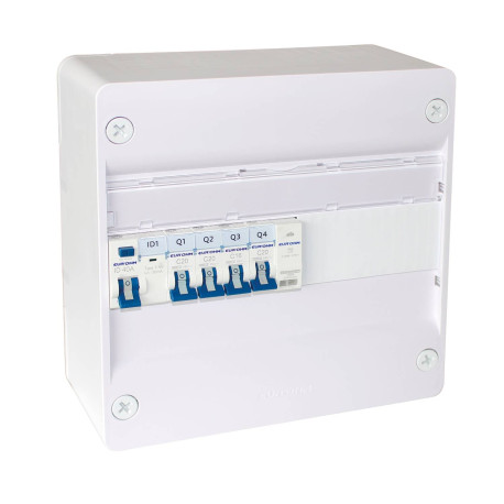 Tableau électrique Green'Ohm PV Evo Eur'Ohm - 1Rx13M - 6 à 8KW - IP20 - Blanc - Pré-câblé