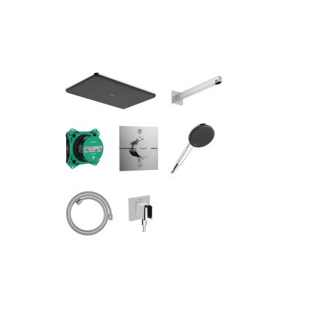 Ensemble de douche encastré thermostatique Raindance Alive Q Chromé