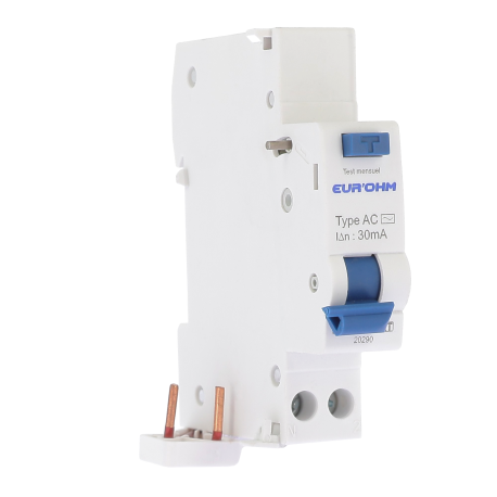Bloc différentiel 1P+N RX Protect Eur'Ohm - Type AC - 40A/30mA