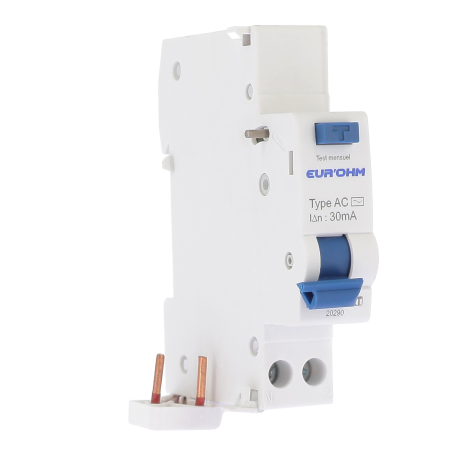 Bloc différentiel 1P+N RX Protect Eur'Ohm - Type AC - 40A/30mA