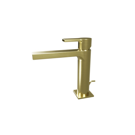 Robinet mitigeur de lavabo large OMEGA finition or brossé