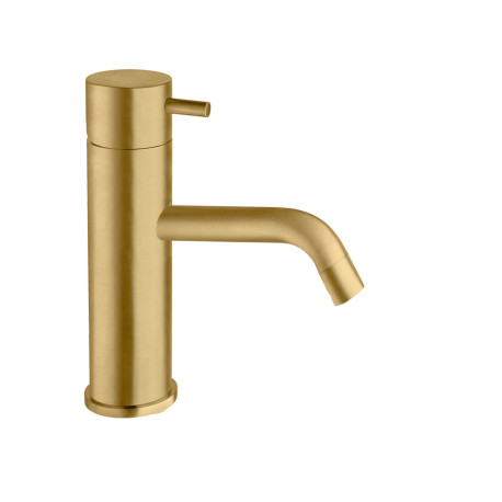Mitigeur de lavabo TRIVERDE finition or brossé avec vidage bonde Up&Down