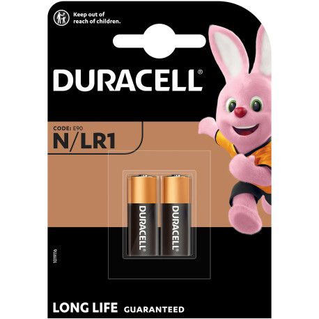 Pile spéciales alcaline N/LR1 Duracell 1,5 V (pack de 2)