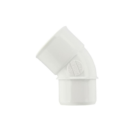 Coude simple PVC MF évacuation 45° mâle/femelle DN40