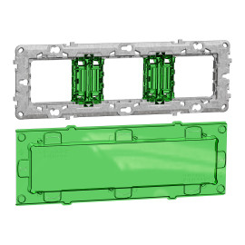 Support de fixation Unica 3 postes - 6-8 modules - Zamak