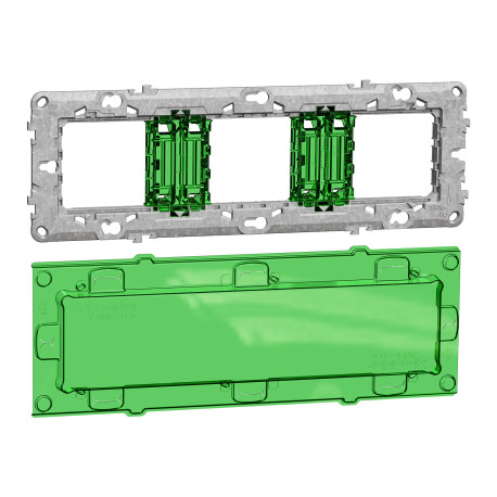 Support de fixation Unica 3 postes - 6-8 modules - Zamak