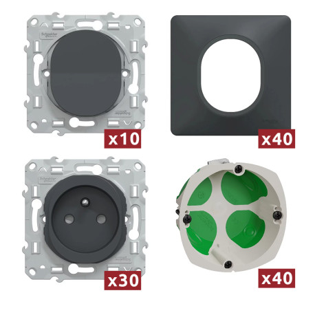 Probox appareillage Ovalis - Schneider Electric - Anthracite