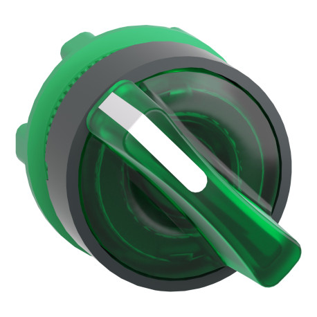 Tête de bouton à manette lumineux vert 2 positions Ø22 - Harmony XB5