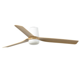 Ventilateur de plafond PUNT TUB M LED blanc/érable 18W SWT