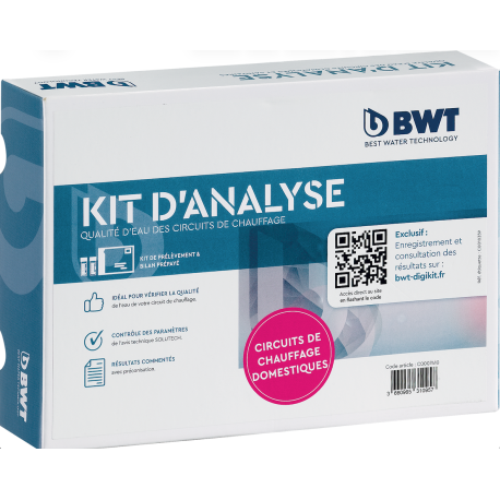 Kit d'analyse SoluTECH - Pour circuit de chauffage - Prélèvement et bilan pour installation domestique