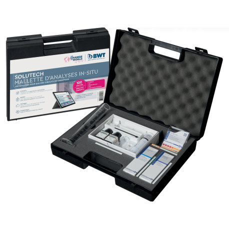 Mallette d'analyses in-situ BWT - Eaux de chauffage - pour 100 analyses
