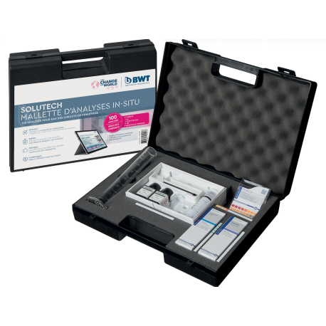 Mallette d'analyses in-situ BWT - Eaux de chauffage - pour 100 analyses