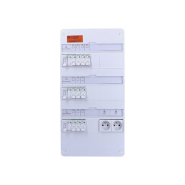 Tableau électrique pré-équipé Resi9 XP - 3 rangées - 3ID - 40A - 2 prises - 10 disjoncteurs - 13 modules