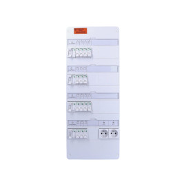 Tableau électrique pré-équipé Resi9 XP - 4 rangées - 4ID - 40A et 63A - 2 prises - 14 disjoncteurs - 13 modules