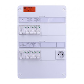 Tableau électrique pré-équipé Resi9 XP - 2 rangées - 2ID - 40A - 1 prise 2P+T - 8 disjoncteurs - 13 modules