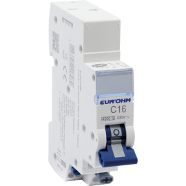 Lot de 10 Disjoncteurs divisionnaire 1P+N RxProtect Eur'Ohm - 16A - Courbe C - 4.5kA - Connexions auto