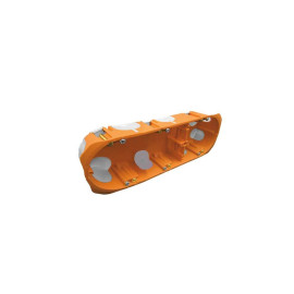 Boite d'encastrement multimatériaux BBC CAPRITHERM+ Capri - 3 Postes - Ø67mm - 40mm - Orange