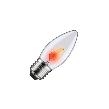 Ampoule à incandescence - flamme scintillante - Culot E27 - 3W - Lumière douce tamisée 1500K
