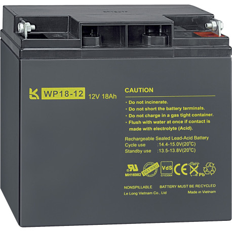 Batterie accumulateur au plomb gel KNX 12V 18Ah