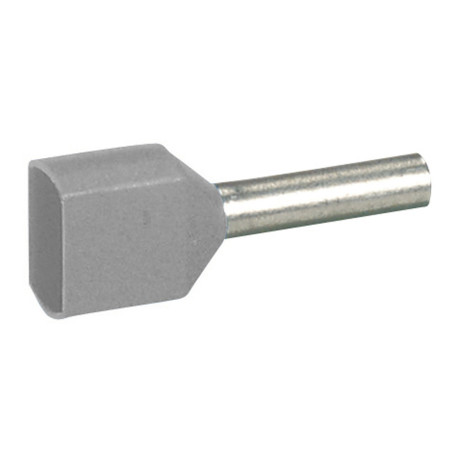 Embout de câblage double Starfix 2x2,5 mm² gris – Boîte 200 pièces