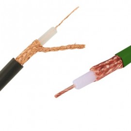 Câble coaxial vidéo KX6 75 OHMS video blanc - vendu au mètre