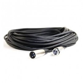 Câble microphone rond noir 2X0,22 - vendu par rouleau de 100 mètres