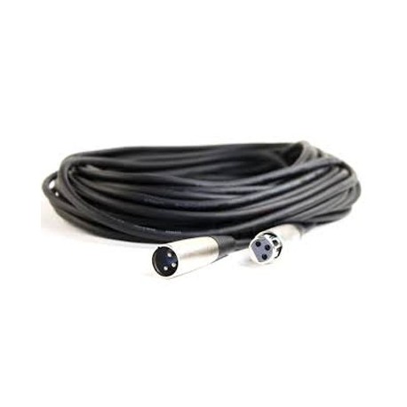 Câble microphone rond noir 2X0,22 - vendu par rouleau de 100 mètres