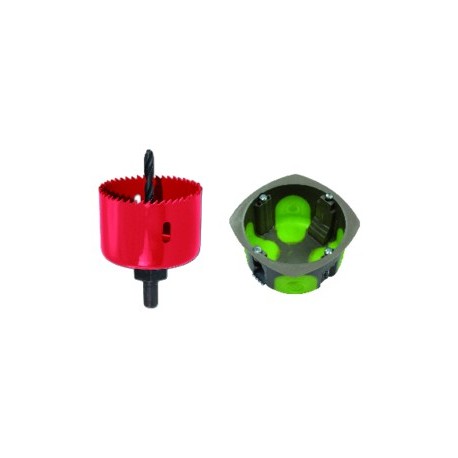 Lot de 100 boîte d'encastrement étanche R'BOX avec scie-cloche