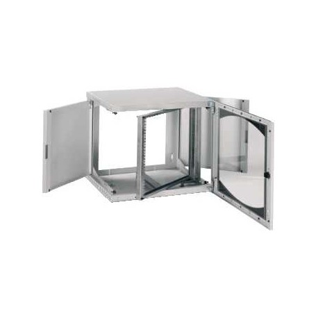 Coffret Actassi 19” OPB 18U - Chassis pivotant, porte vitrée - Dimensions 912 x 600 x 500mm