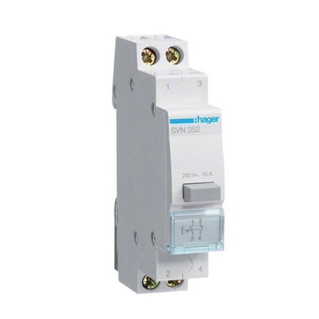 Bouton poussoir à accrochage - contact 10+F - sans voyant